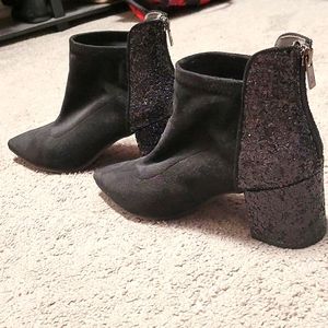 NEW GLITTER HEELED BOOTIES